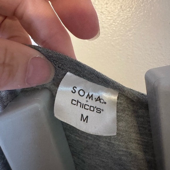 Soma Chico's Heather Gray Long Sleeve Top - Picture 2 of 4